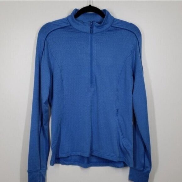 Levelwear Half Zip Pullover Blue Men's Size  Medium Long Sleeve Activewe… - Picture 2 of 11